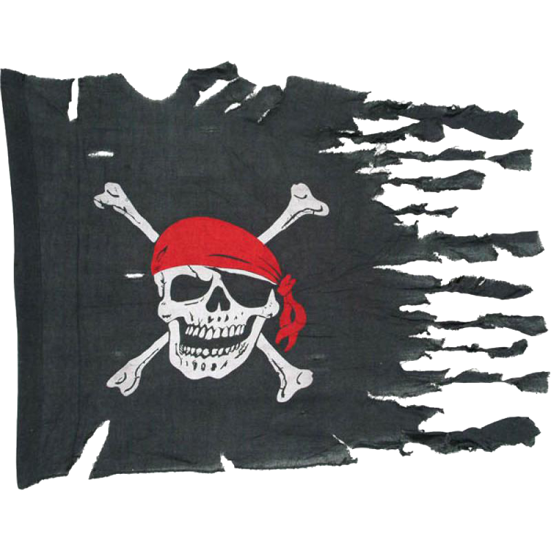 Drapeau Pavillon Pirate déchiré