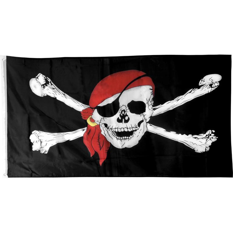 Drapeau Pavillon Pirate déchiré